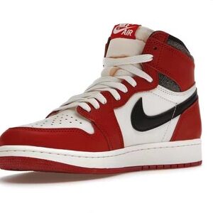 Nike Air High-Top Red, White, and Black Sneakers